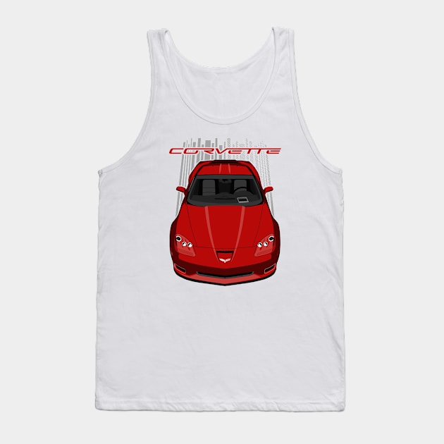 Corvette C6 Z06 - Crystal Red Tank Top by V8social